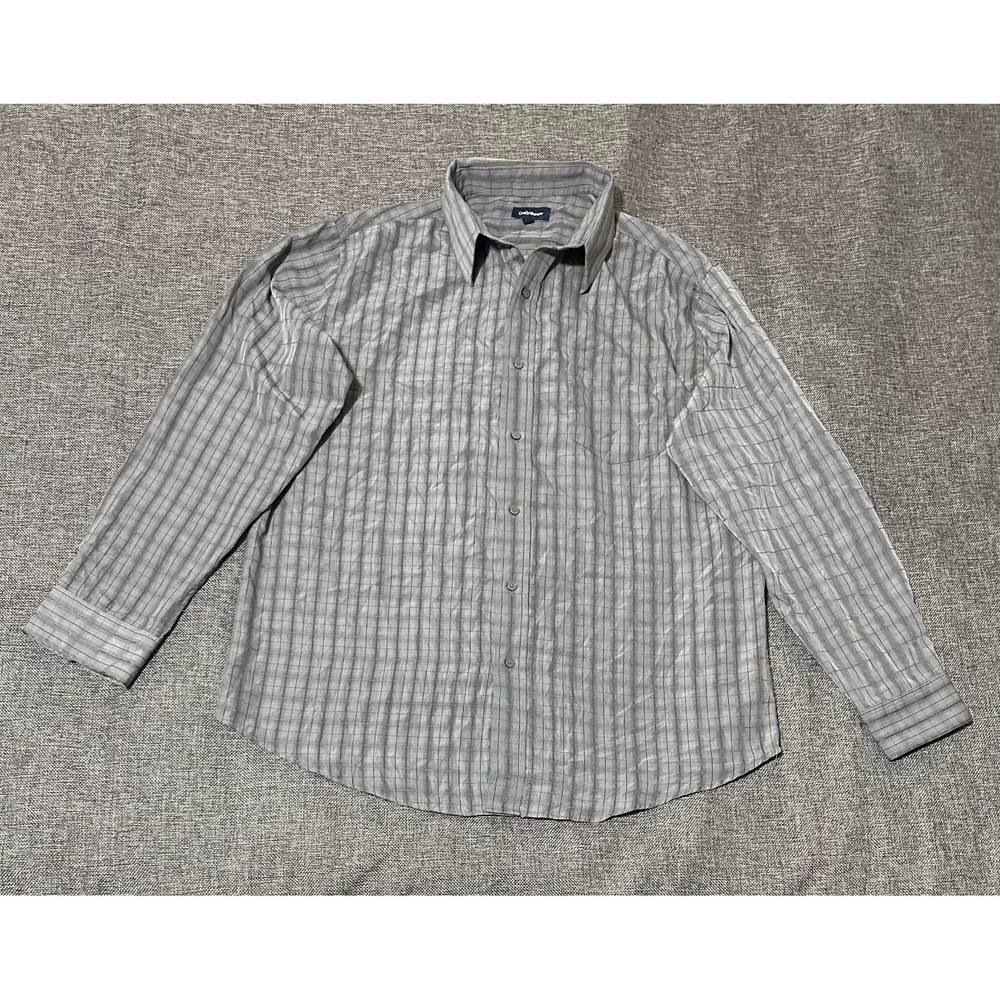 Croft & Barrow Men's L Plaid Long Sleeve‎ Shirt